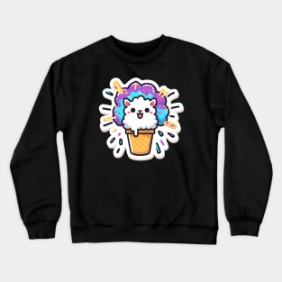 Llama in a cone Crewneck Sweatshirt